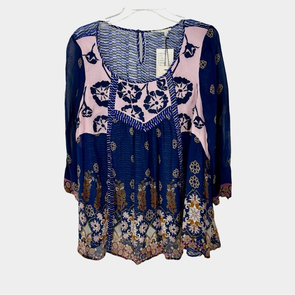 Anthropologie Tops - Anthropologie Floreat Rhiannon printed peasant top